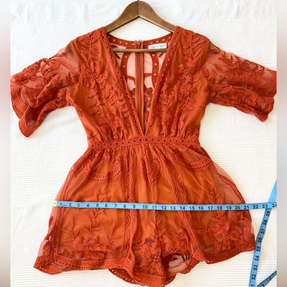 Honey Punch - As You Wish Embroidered Lace Romper - Picture 9 of 16
